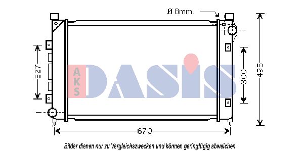 AKS DASIS radiatorius, variklio aušinimas 370036N